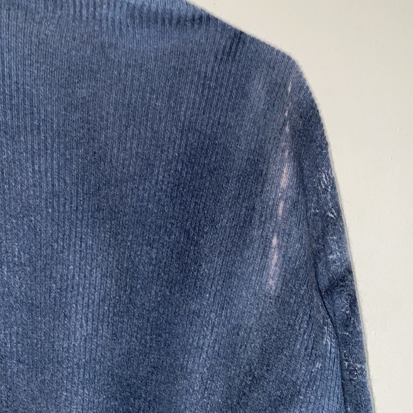 MATCH MARIKA CHARLES Cashmere Long Ribbed Cardigan Sweater With Floral Sleeves - Picture 5 of 6